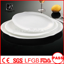 2015 new product OEM ceramic oval plates, china factory direct restaurant oval dinner plate